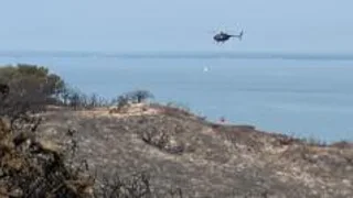 Firefighting helicopter brought in to tackle Isle of Wight blaze