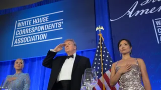 Trump returns to correspondents' dinner 3 months after shooting
