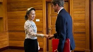Rare photos of ex-Myanmar leader Aung San Suu Kyi give her family hope