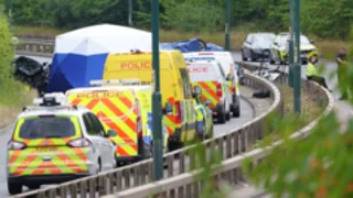Two police officers among seven killed in wrong-way car crash