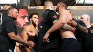 Hrgovic slaps Itauma after being pushed off stage at weigh-in