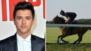 Boy band star swaps stage for racecourse
