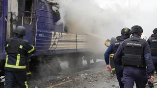 Russian Strike on Train Station Near Ukraine-Poland Border Seen as Warning to Kyiv’s Allies