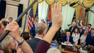 CNN and MS NOW journalists 'denied access to White House grounds' after Trump ban