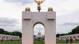 Trump says his D.C. arch will serve as 'military complex' with snipers and drones