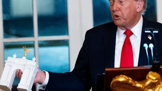 Trump Says His D.C. Arch Would Be a ‘Military Complex’ Housing Drones and Snipers