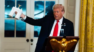 Trump says planned arch would be military complex for drones and snipers