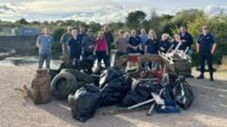 Divers spend six hours clearing river of waste