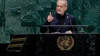 Iran's president gives a rare wartime speech at the U.N.