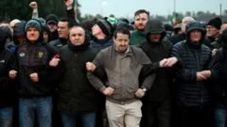 Protesters disperse after blocking contentious Orange Order parade