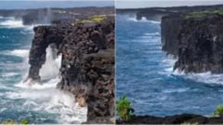 Hawaii's iconic 550-year-old Hōlei Sea Arch collapses
