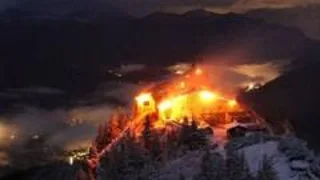 Watch as fire engulfs Hitler's mountaintop Eagle's Nest retreat
