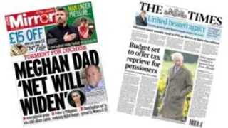 The Papers: 'Budget tax reprieve for pensioners' and 'Meghan dad net to widen'