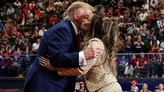 Trump launches foul-mouthed tirade at Norway - as 'number one fan' Nicki Minaj attends rally